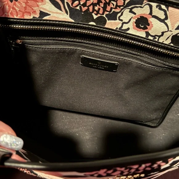 Kate Spade Pink and Black Dahlia Tote. EUC - Picture 5 of 6